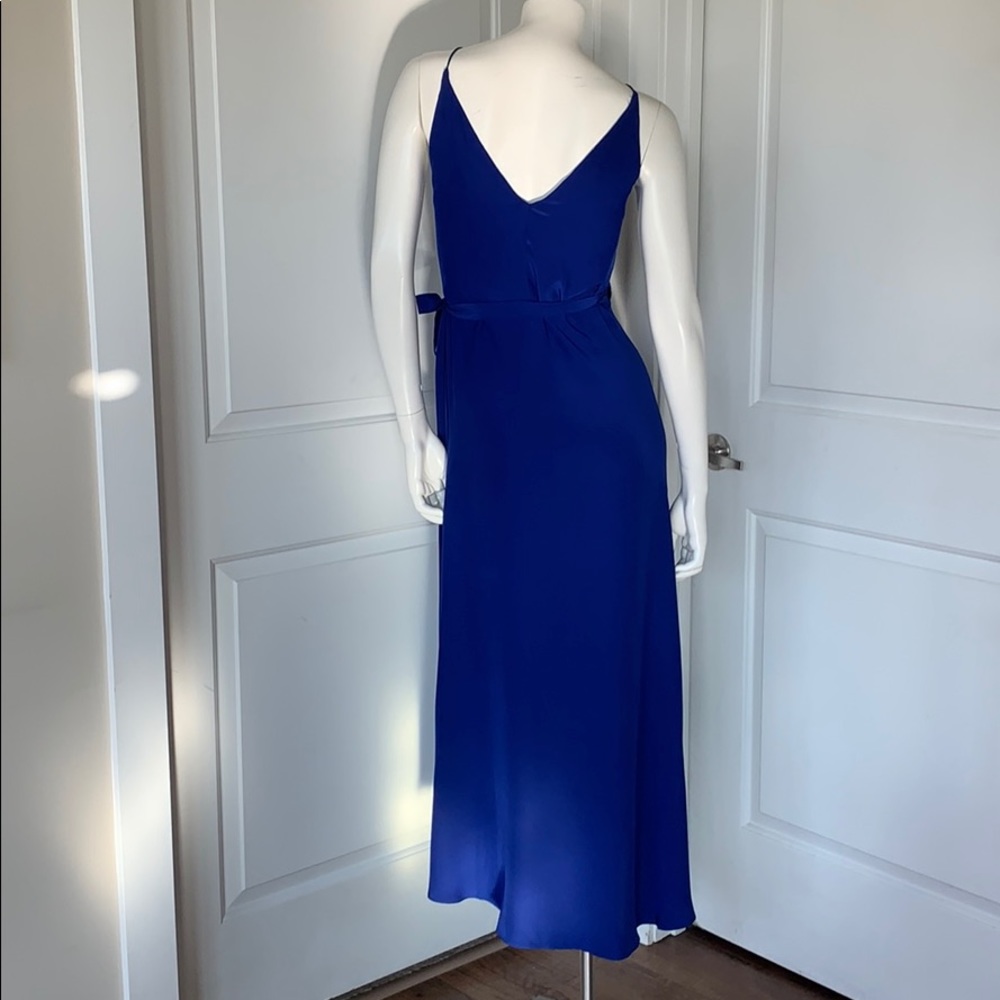 NWT Amanda Uprichard Royal Blue Wrap Maxi M - Picture 10 of 13